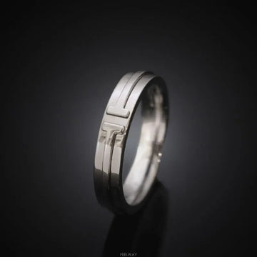 TIFFANY & CO T Narrow Ring 18K Weißgold 18.5 4.3MM 7241839263 75683709 [P]