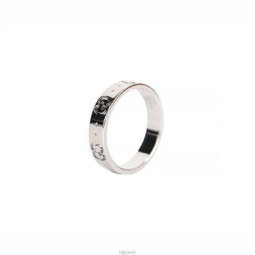Gucci 18K Icon Ring 18K White Gold Size 11 4MM 7241763636 75683708 [P]