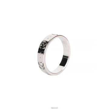 GUCCI 18K Icon Ring 18K Weißgold 9 Größe 4MM 7245125546 75876120 [P]