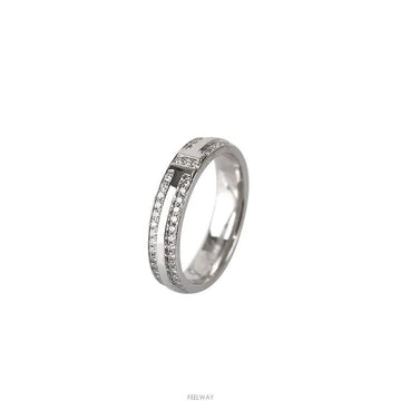 TIFFANY & CO t 18k Tネロウリング 18Kホワイトゴールドフルパヴェダイヤ15号4.3MM 7245256218 75875722 [P]
