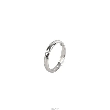 Cartier 1895 Wedding Band Platinum Diamond 3P 47 2.6MM 7241764444 76033497 [P]