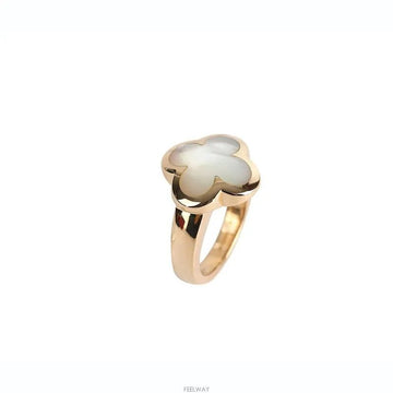 Van Cleef & Arpels 18K Pure Alhambra Ring in Yellow Gold Size 11 7241771975 75875745 [P]