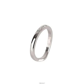 Cartier Ballerina Wedding Band Platinum Diamond 3P Size 48 2MM 7241753274 75683736 [P]