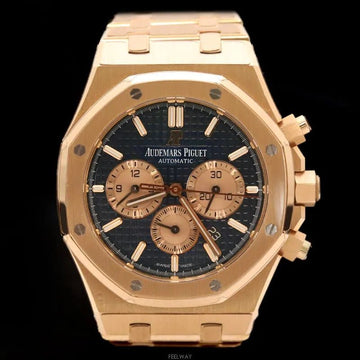 AUDEMARS PIGUET ロイヤルオーク ゴールドケース ローズゴールド 青文字盤 41MM 26331 143118614 [P]
