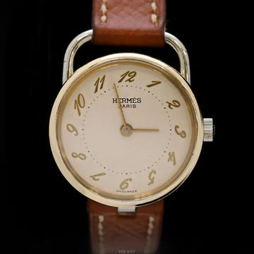 HERMES アッソ レディ スモール クォーツ サークル レザー 時計 25MM 7237606003 75876135 [P]