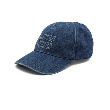 MIU MIU Damen Baseballcap aus Denim mit besticktem Logo 5HC179 159899110 [P]