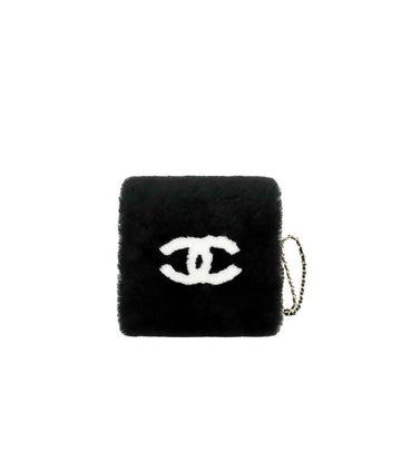 CHANEL Schwarze Shearling-Ketten-Schultertasche 57594 160059970 [P]