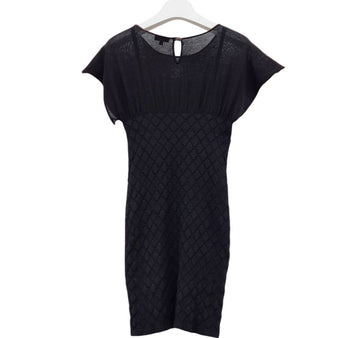 CHANEL Quilted Black Knit Dress 151515995 [P]