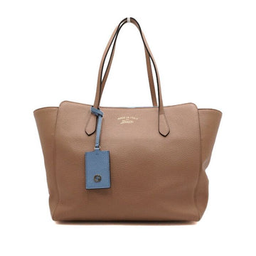 Gucci Beige Leather Swing Medium Shopper Shoulder Bag 354397 160071861 [P]