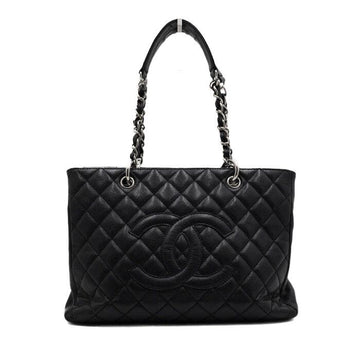 CHANEL Grand Shopping Caviar Schultertasche Schwarz A50995 160071967 [P]