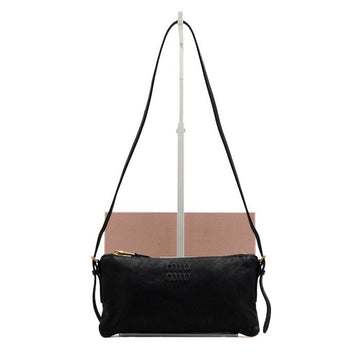 Miu Miu Black Leather Napa Pouch Shoulder Bag 5NI007 160072056 [P]
