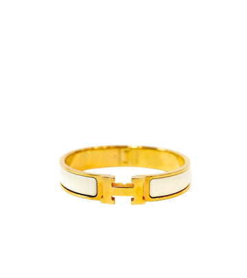 Hermes White Click H Aqua Bracelet 64912 160074346 [P]
