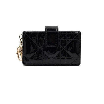 Dior Lady Jasmine Accordion Card Holder Black Patent S0074ONMJ 160074643 [P]