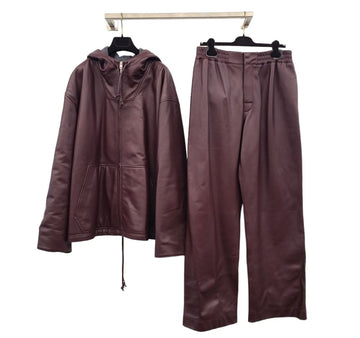 BOTTEGA VENETA レザー フード トラウザー セットアップ 080121 151516681 [P]