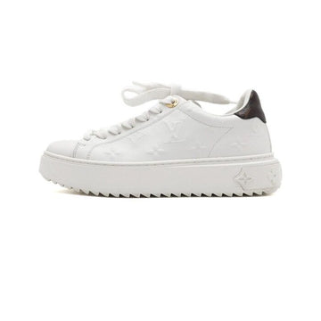 LOUIS VUITTON Weißes Leder Monogram Timeout Damen Sneaker 67297 160075723 [P]