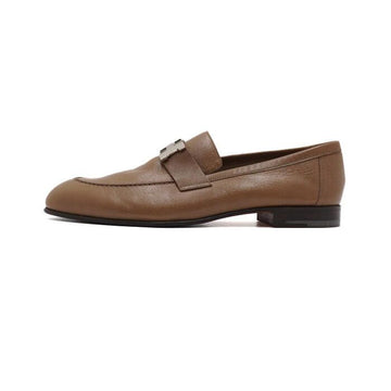 Hermes Brown Leather H Logo Men's Loafers aa67167 160185687 [P]