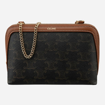 Celine Triofe Chain Clutch Mini Bag Tan 10E382CBX 04LU 160076727 [P]