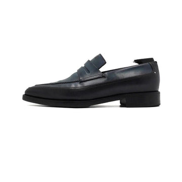 Berluti Blue Leather Andy Loafers Tattoo Bespoke Men's Shoes aa67266 160076771 [P]