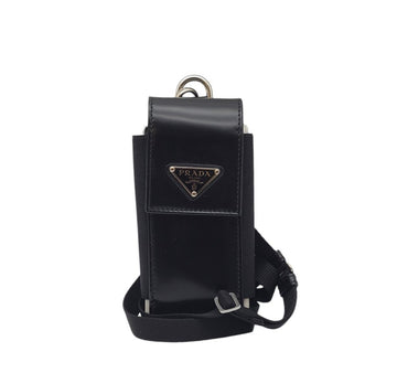Prada Unused Triangle Logo Leather Phone Case 2ZT036 151516908 [P]