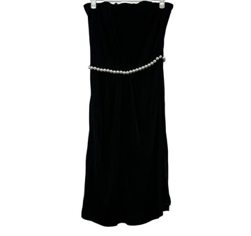 CHANEL ブラックパール装飾ストラップレスドレス CHA123034 151516024 [P]