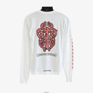 Chrome Hearts Red Vine Dagger Long Sleeve White RIMOY2O5 160109966 [P]