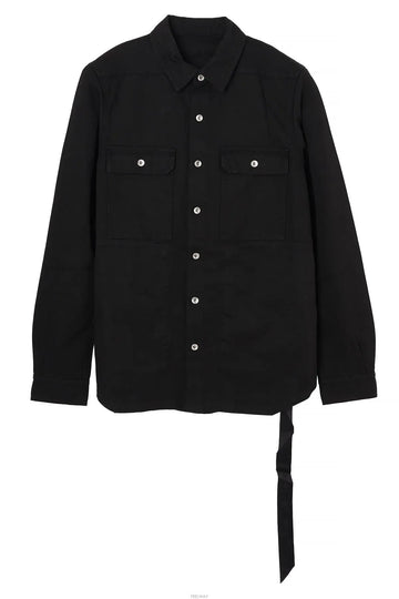 RICK OWENS コットンキャンバスアウターシャツ 158394984 [P]