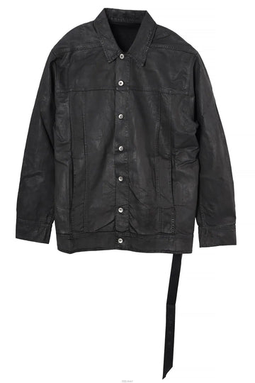 RICK OWENS JUMBO WORKER-Jacke aus tiefschwarzem Denim 158395112 [P]