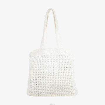 MIU MIU 5BG230 Häkel Raffia Schultertasche Einkaufsbeutel Weiß S7HPWAXM 160168927 [P]