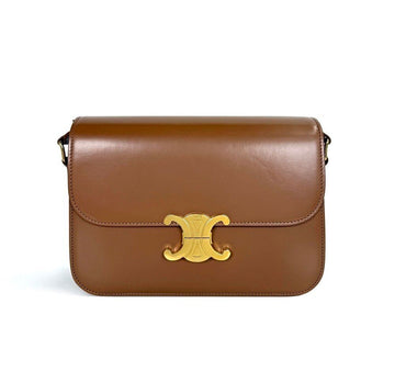 CELINE トリオンフ クラシック ミディアム シャイニー カーフスキン CKSM10N5 155759311 [P]