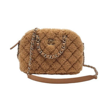 CHANEL Shearling Quilted Chain Tote Bag 051919 151517200 [P]