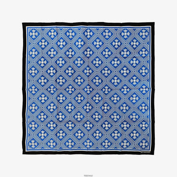 Chrome Hearts Unused Silk Scarf Blue AEHK1R3M 160170512 [P]
