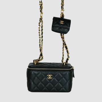 CHANEL Caviar Vanity AirPods Case Shoulder Bag Crossbody Bag AP3376 15255 160182606 [P]