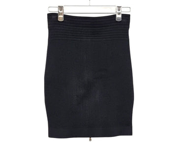 BALMAIN Rippenrock mit goldfarbenem Reißverschluss ETB021053 151515953 [P]