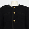 CELINE 3-Knopf Jacke aus schwarzem Bouclé-Tweed mit goldenen Details 2V00C764L 160186109 [P]