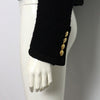 CELINE 3-Knopf Jacke aus schwarzem Bouclé-Tweed mit goldenen Details 2V00C764L 160186109 [P]