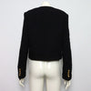 CELINE 3-Knopf Jacke aus schwarzem Bouclé-Tweed mit goldenen Details 2V00C764L 160186109 [P]