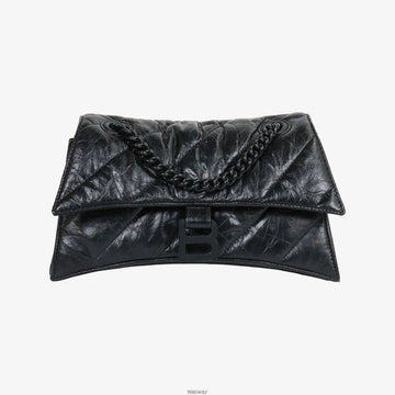 BALENCIAGA Klein Crush Chain Bag Schwarz 716351 160190983 [P]