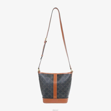 CELINE Trionf Canvas Bucket Bag Small 160191648 [P]
