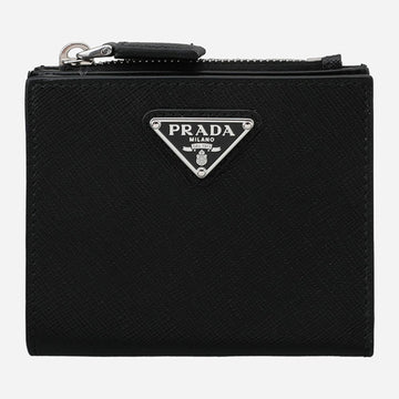 PRADA Saffiano Leder Geldbörse Schwarz 160192629 [P]