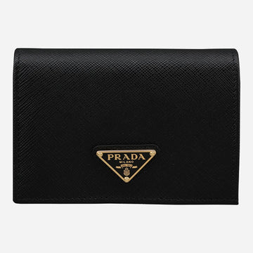 Prada Saffiano Triangle Logo Wallet Black 1MV021 QHH F0002 160259808 [P]