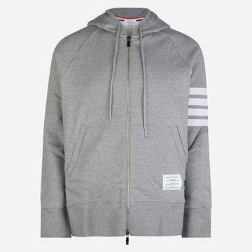 THOM BROWNE 6F アシンメトリーフードジップアップ グレー MJT022H 00535 068 160192654 [P]