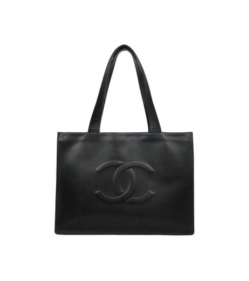 CHANEL Große CC Schultertasche aus schwarzem Kaviar 64707 160193441 [P]