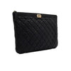 CHANEL Black Caviar New Medium Boy Clutch Bag A84406 160264149 [P]
