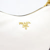 PRADA ホワイト ビテロピニックス ゴールドロゴ ホーボー ショルダーバッグ 兼 クロスバッグ 1BC052 160193758 [P]