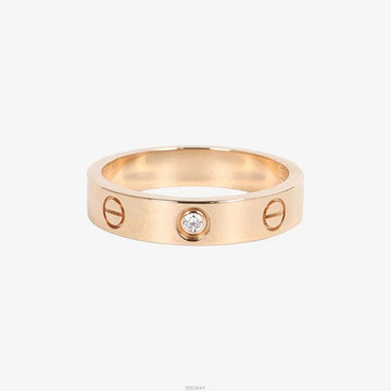 Cartier Unused Love Ring Diamond 1P Small Ring Rose Gold D27P5ZGX 160193952 [P]