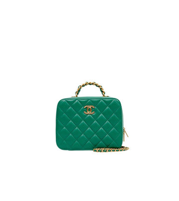 CHANEL Grüner Kosmetik Tophandle Vanity Bag 66934 160197121 [P]