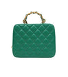 CHANEL グリーン コスメティック トップハンドル バニティバッグ 66934 160197121 [P]