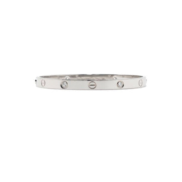 CARTIER LOVE Armband B60701 mit 4 Diamanten aus 18K Weißgold 19 160197852 [P]