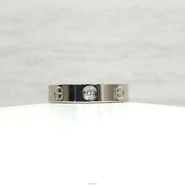 Cartier 18k Love Band Ring Diamond 1P 18K White Gold 49 4MM 160199877 [P]