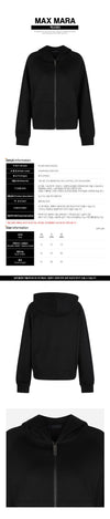 MaxMara Cotton Jersey Zip-Up Hoodie Black 160200408 [P]